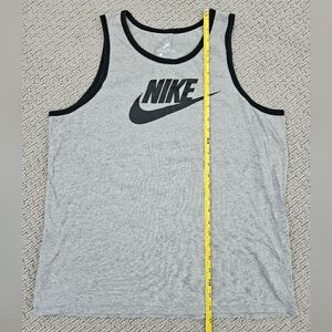 Nike Sleeveless Mens Logo Cotton Tank Top Light Heathered Grey Size Large